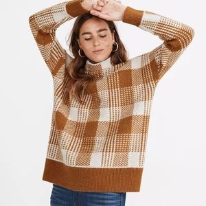 Madewell Plaid Tunic Sweater, NWT, L!